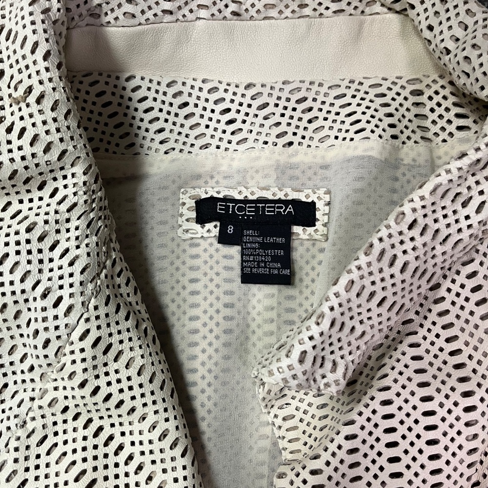 Etcetera Leather Jacket Size 8 - image 2